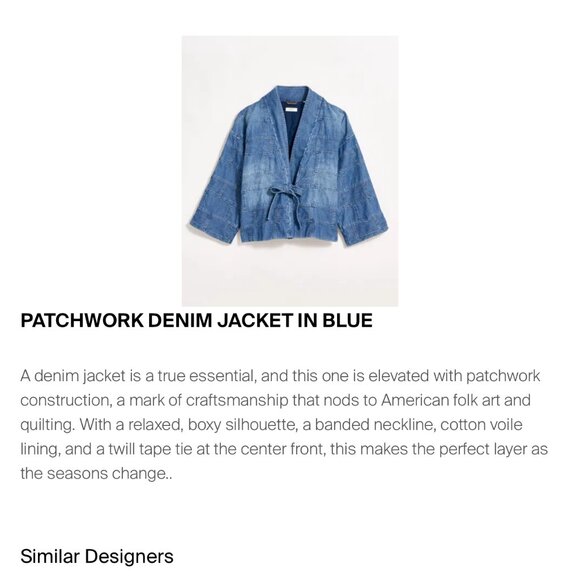 Billy Reid Patchwork Blue Denim Jacket - Picture 5 of 7